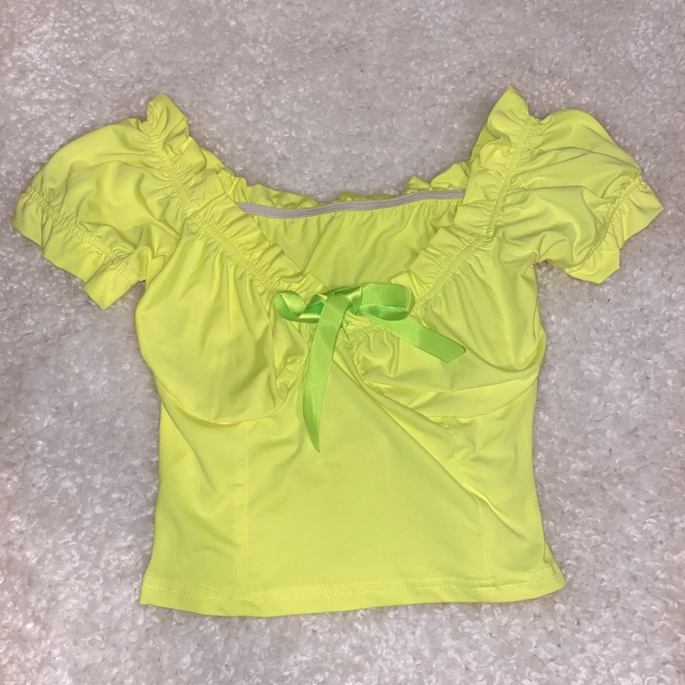 Puff Sleeve Crop Top